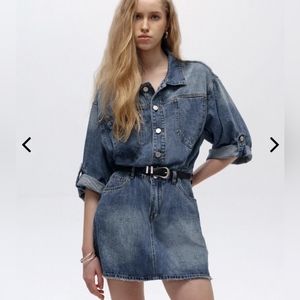 Saturday Club Button Up Denim Dress. Small